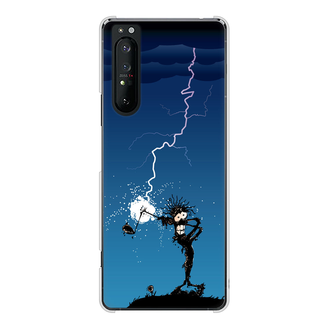 Xperia 1 II SO-51A docomo 高画質仕上げ 背面印刷 ハードケース 【417 ゴルファーの苦難】