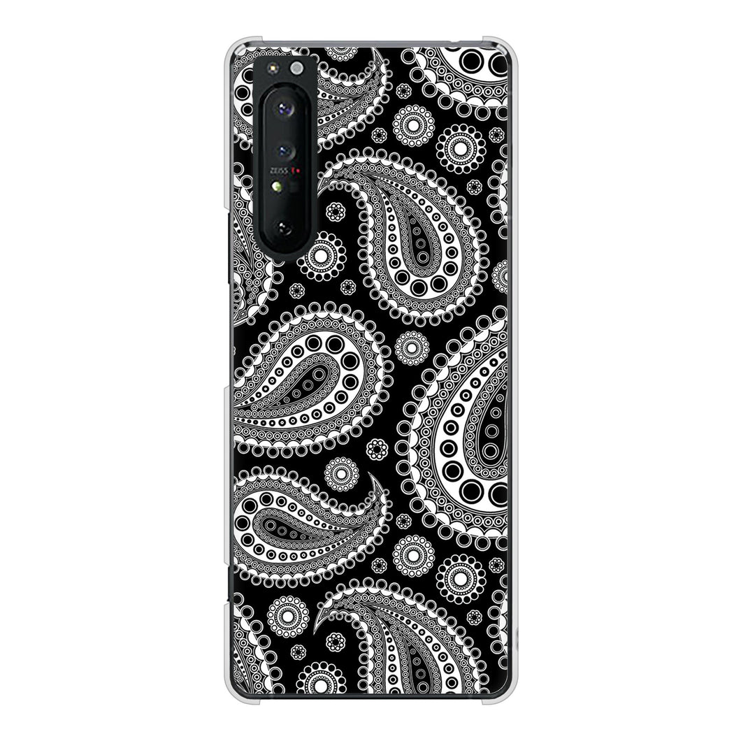 Xperia 1 II SO-51A docomo 高画質仕上げ 背面印刷 ハードケース ペイズリー