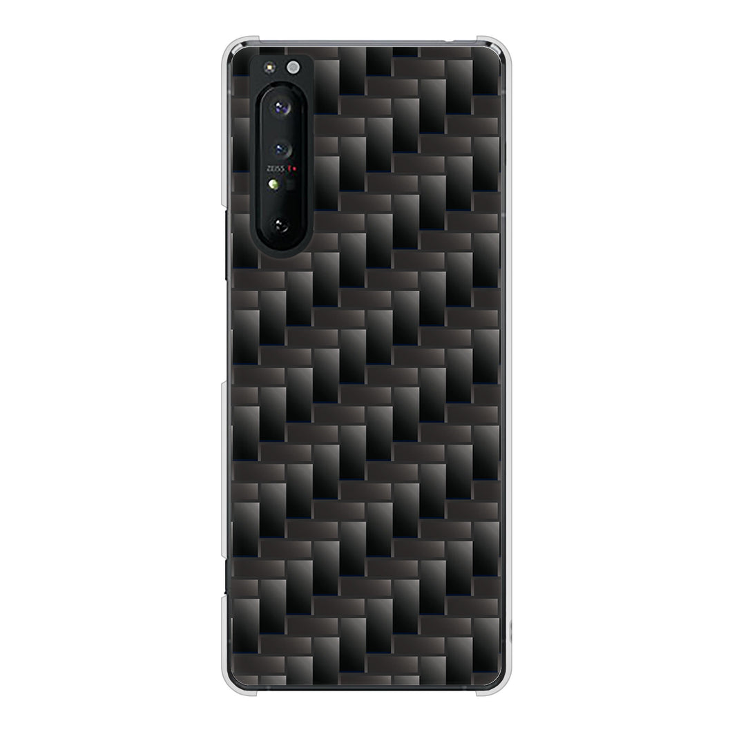 Xperia 1 II SO-51A docomo 高画質仕上げ 背面印刷 ハードケース 【461 カーボン】
