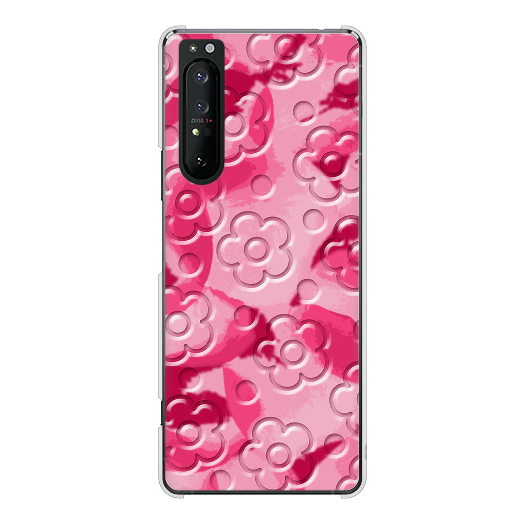 Xperia 1 II SO-51A docomo 高画質仕上げ 背面印刷 ハードケース フラワーヴェルニ