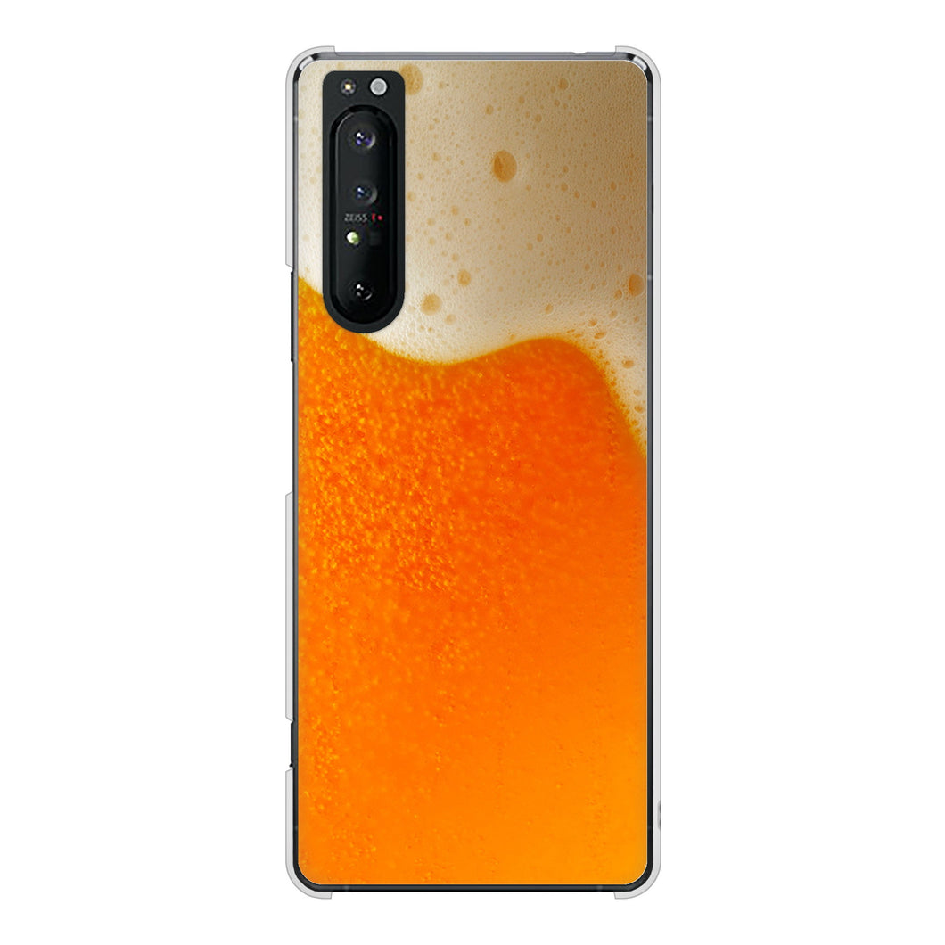 Xperia 1 II SO-51A docomo 高画質仕上げ 背面印刷 ハードケース 生ビール