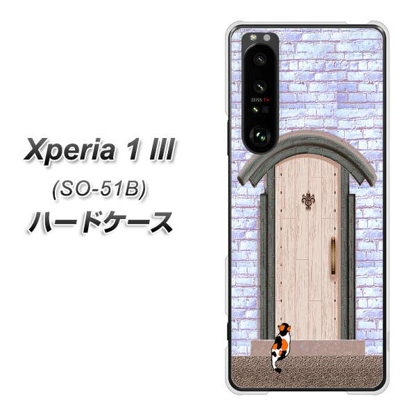 docomo エクスペリア1 III SO-51B 高画質仕上げ 背面印刷 ハードケース【YA952 石ドア02 素材クリア】