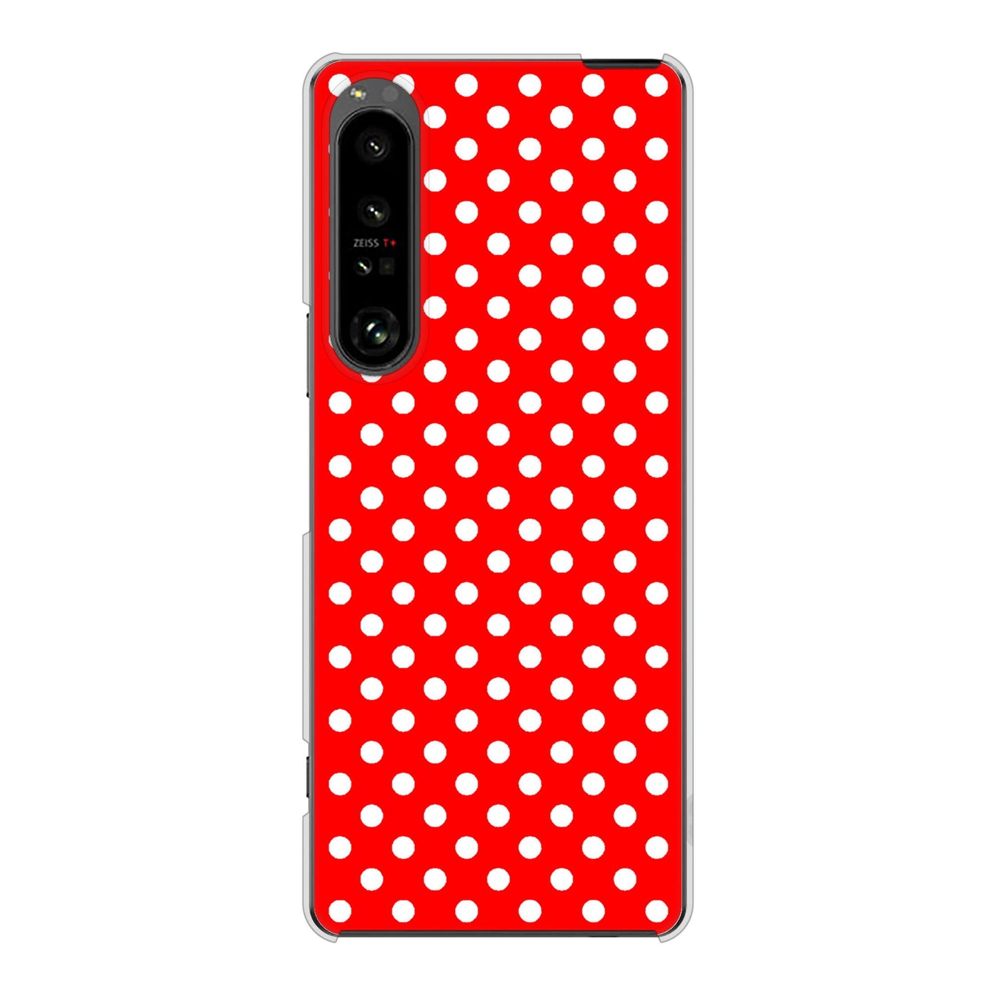 Xperia 1 V SO-51D docomo 高画質仕上げ 背面印刷 ハードケースシンプル柄(水玉)