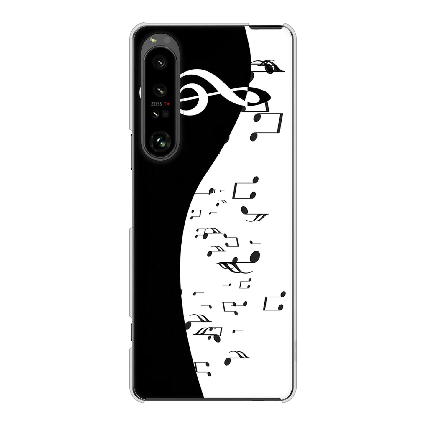 Xperia 1 V SO-51D docomo 高画質仕上げ 背面印刷 ハードケース音符