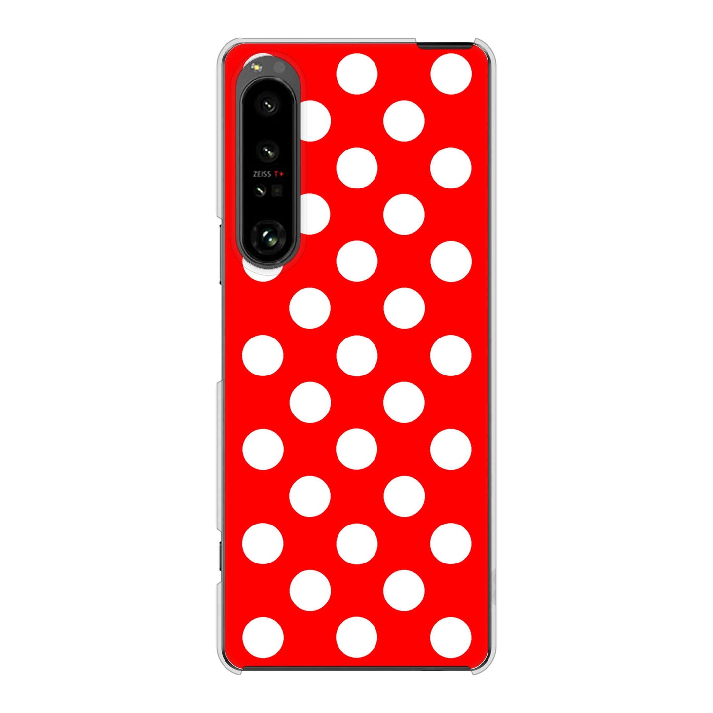 Xperia 1 V SO-51D docomo 高画質仕上げ 背面印刷 ハードケースシンプル柄(水玉)