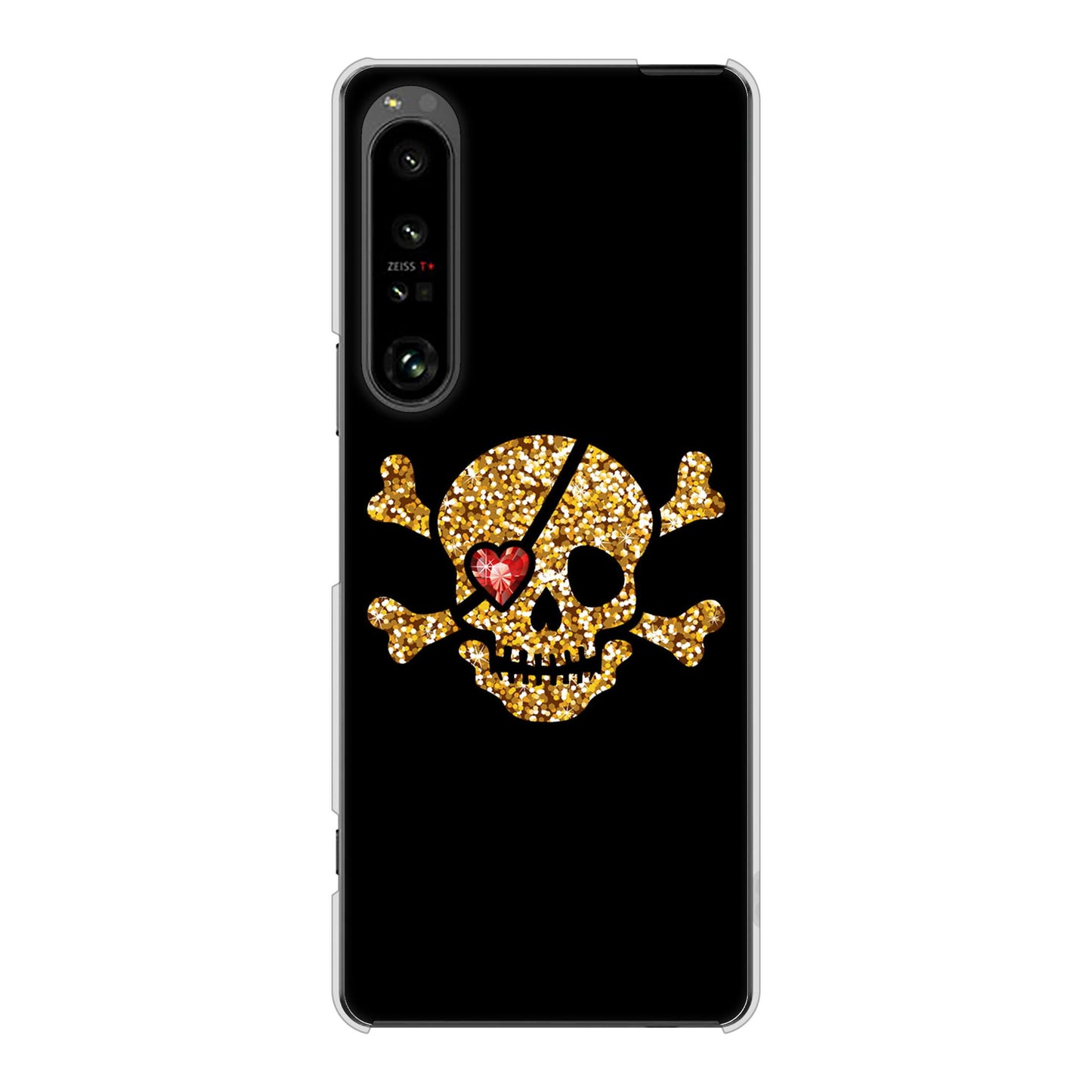Xperia 1 V SO-51D docomo 高画質仕上げ 背面印刷 ハードケース 【1082 海賊ドクロ】