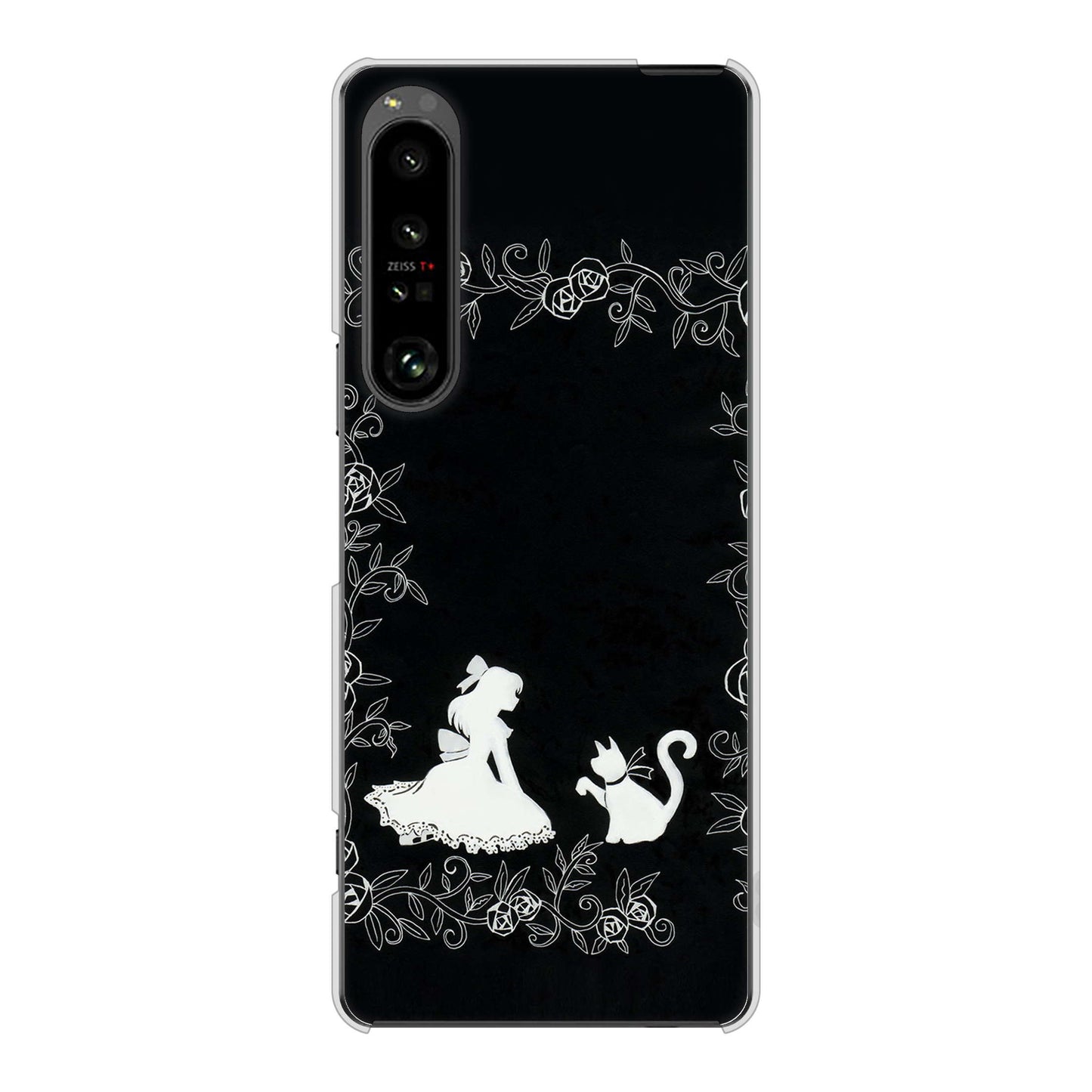 Xperia 1 V SO-51D docomo 高画質仕上げ 背面印刷 ハードケースお姫様とネコ
