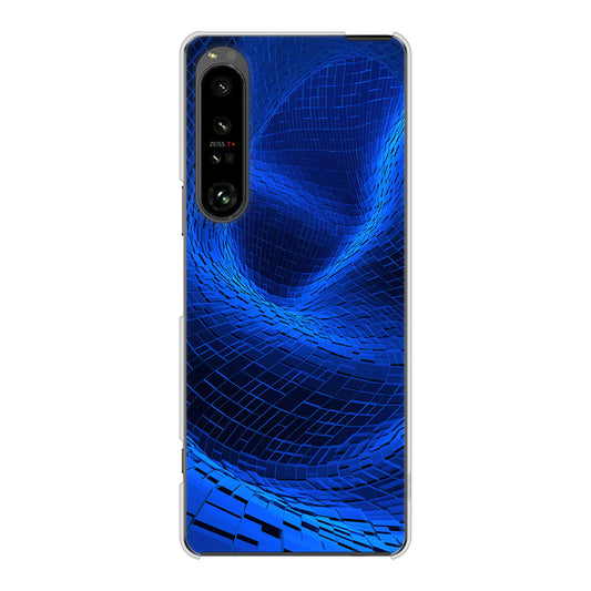 Xperia 1 V SO-51D docomo 高画質仕上げ 背面印刷 ハードケース 【1302 ワープブルー】