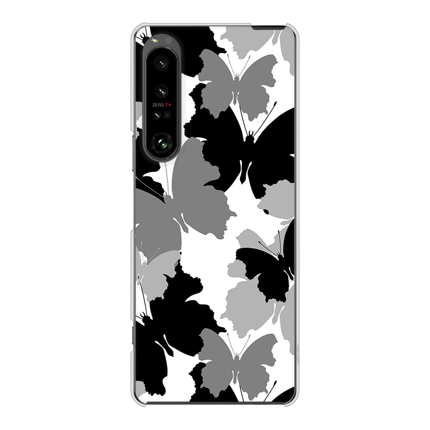 Xperia 1 V SO-51D docomo 高画質仕上げ 背面印刷 ハードケース 【1336 夜の蝶】