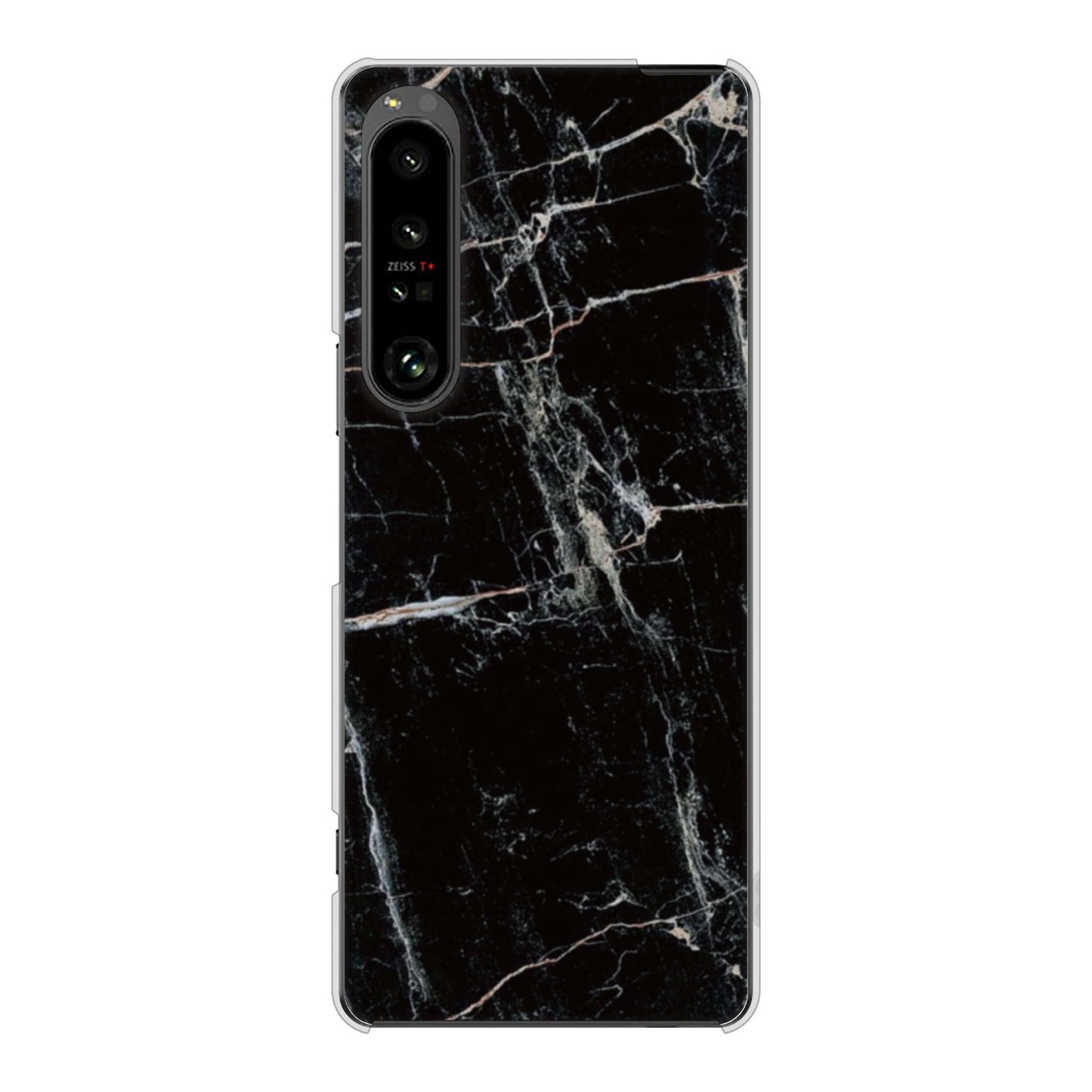 Xperia 1 V SO-51D docomo 高画質仕上げ 背面印刷 ハードケース大理石BK