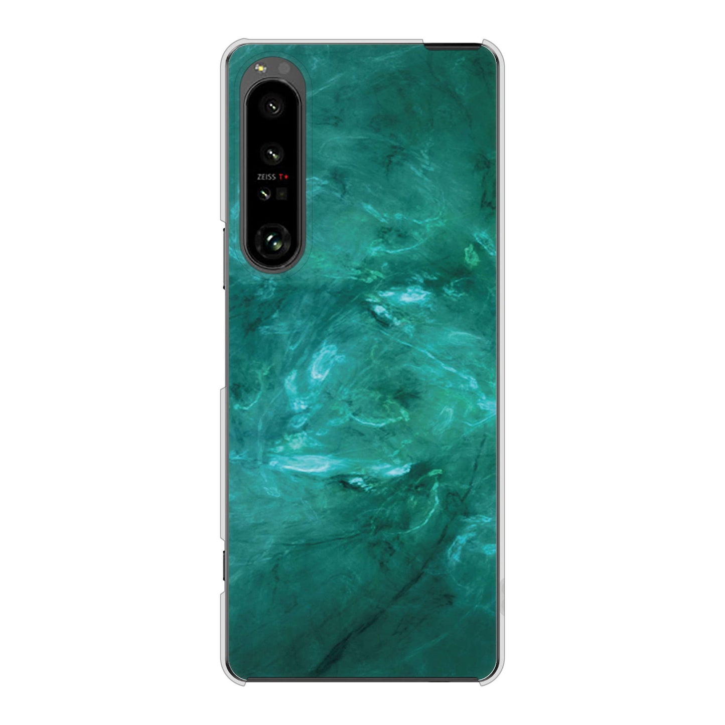 Xperia 1 V SO-51D docomo 高画質仕上げ 背面印刷 ハードケース大理石BK