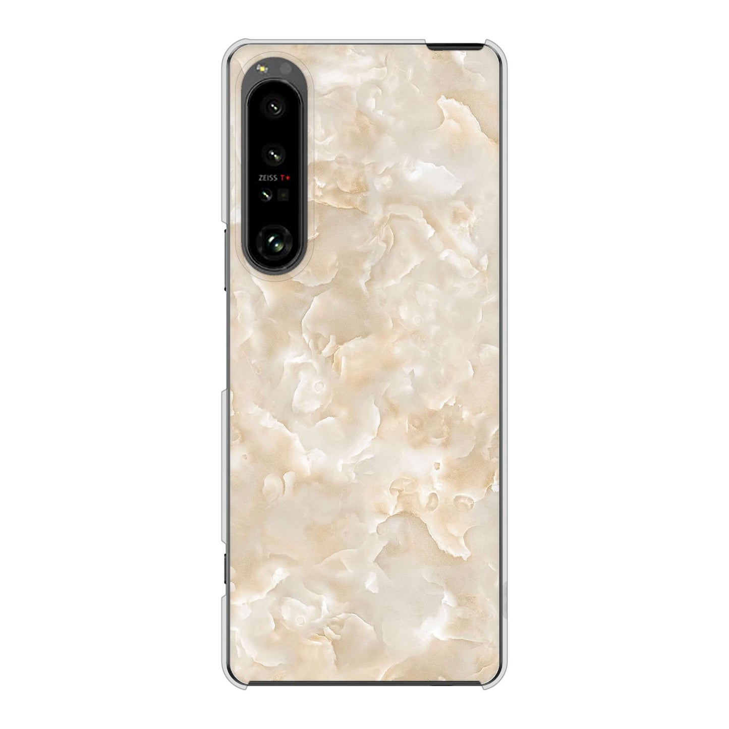 Xperia 1 V SO-51D docomo 高画質仕上げ 背面印刷 ハードケース大理石BK