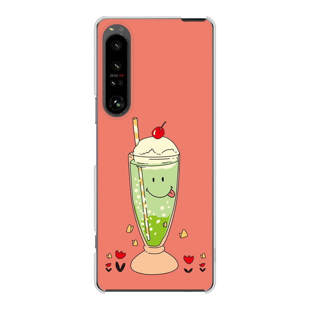 Xperia 1 V SO-51D docomo 高画質仕上げ 背面印刷 ハードケーススイーツイラスト