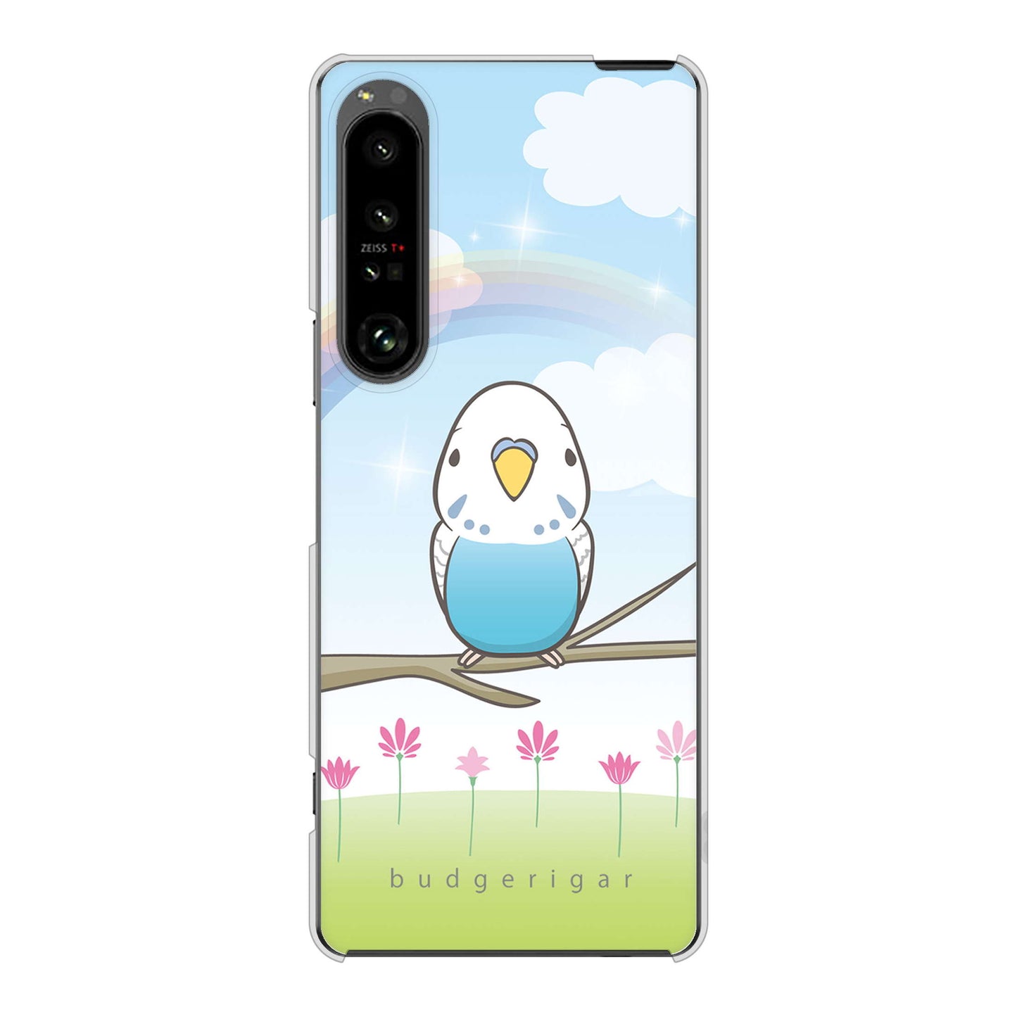 Xperia 1 V SO-51D docomo 高画質仕上げ 背面印刷 ハードケースセキセイインコ