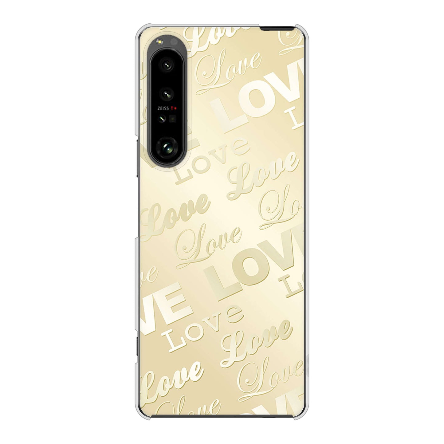 Xperia 1 V SO-51D docomo 高画質仕上げ 背面印刷 ハードケースエンボス風LOVEリンク