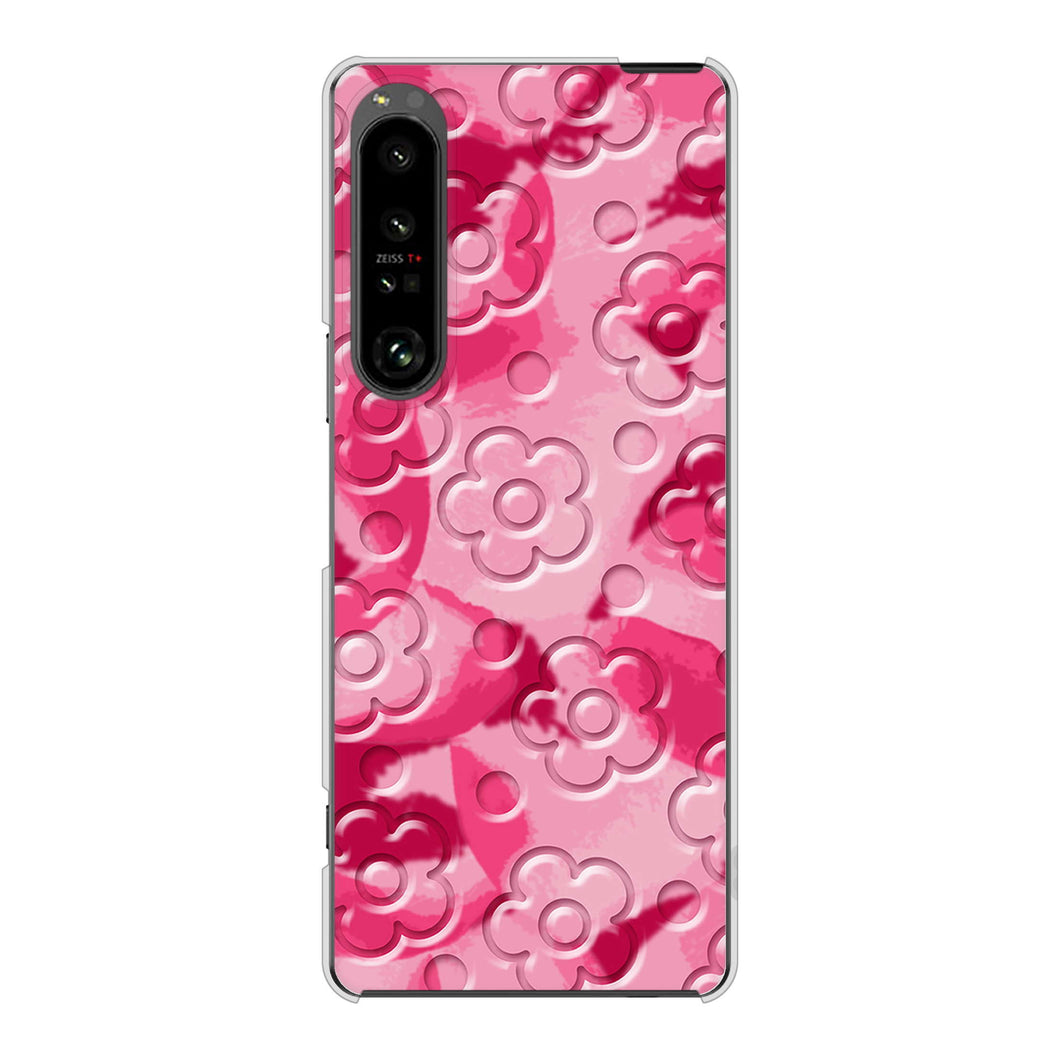 Xperia 1 V SO-51D docomo 高画質仕上げ 背面印刷 ハードケースフラワーヴェルニ