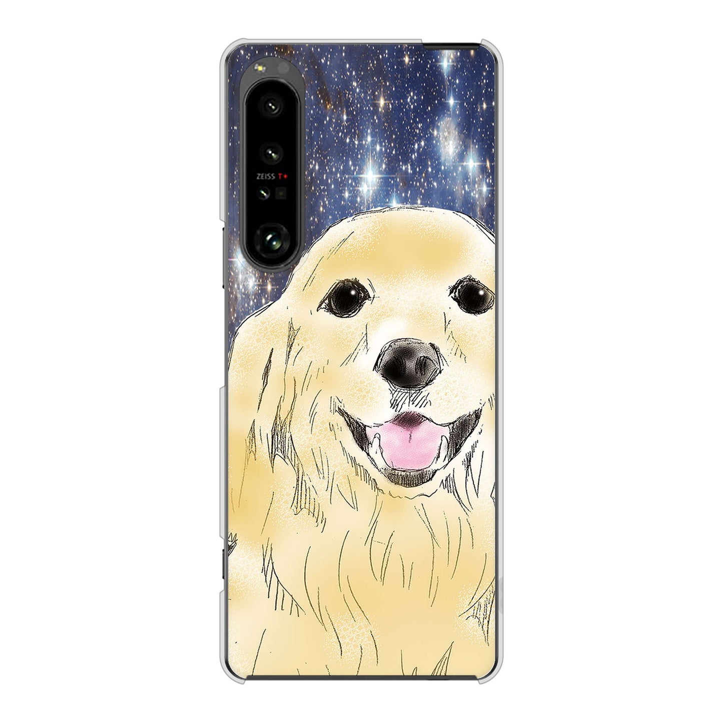 Xperia 1 V SO-51D docomo 高画質仕上げ 背面印刷 ハードケースゴールデンレトリバー