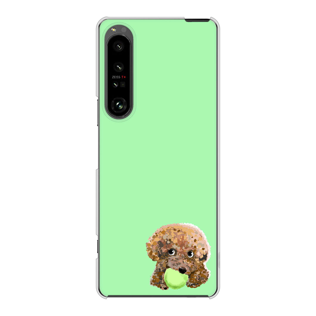 Xperia 1 V SO-51D docomo 高画質仕上げ 背面印刷 ハードケーストイプードル&ボール