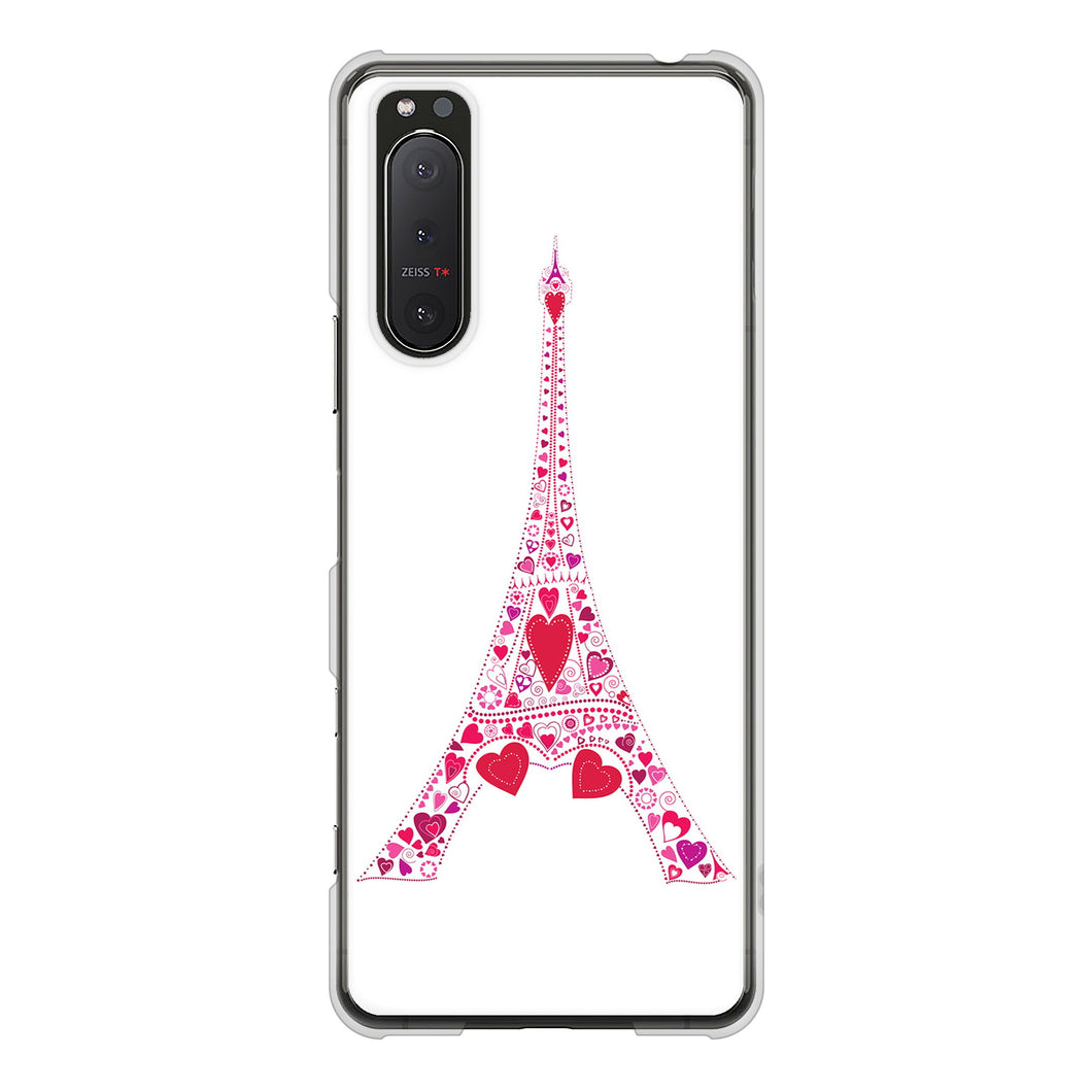 Xperia 5II SO-52A docomo 高画質仕上げ 背面印刷 ハードケース LOVE フランス