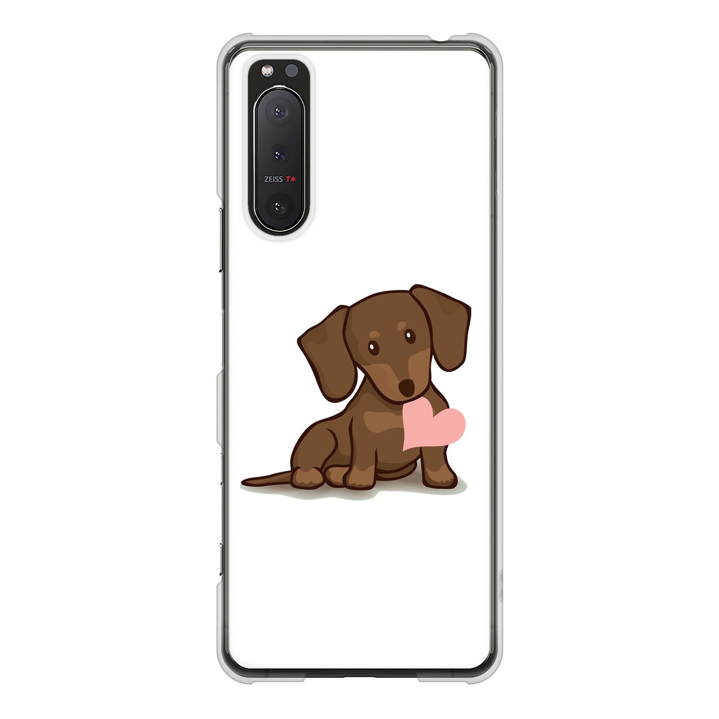 Xperia 5II SO-52A docomo 高画質仕上げ 背面印刷 ハードケース 【394 I love ダックス】