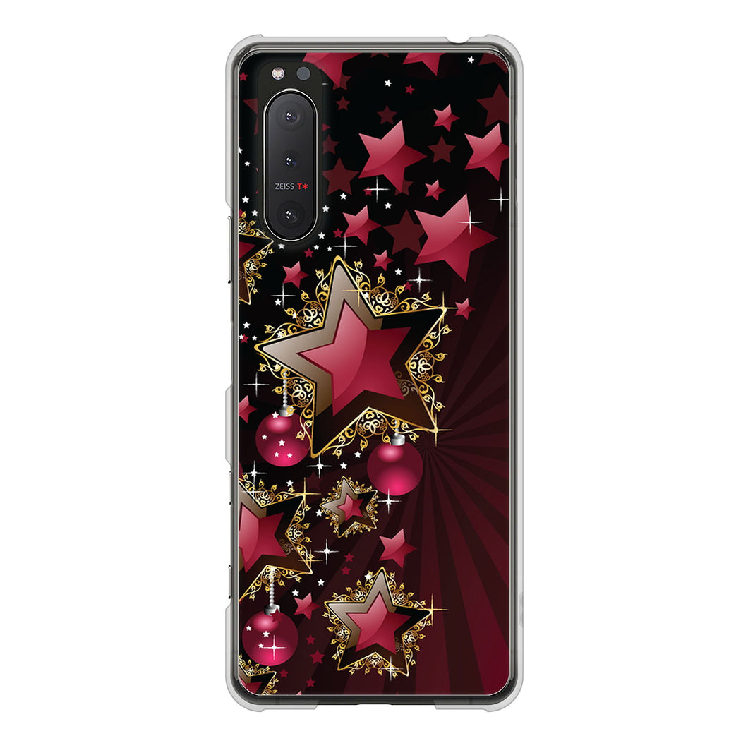 Xperia 5II SO-52A docomo 高画質仕上げ 背面印刷 ハードケース 【434 星の壁】