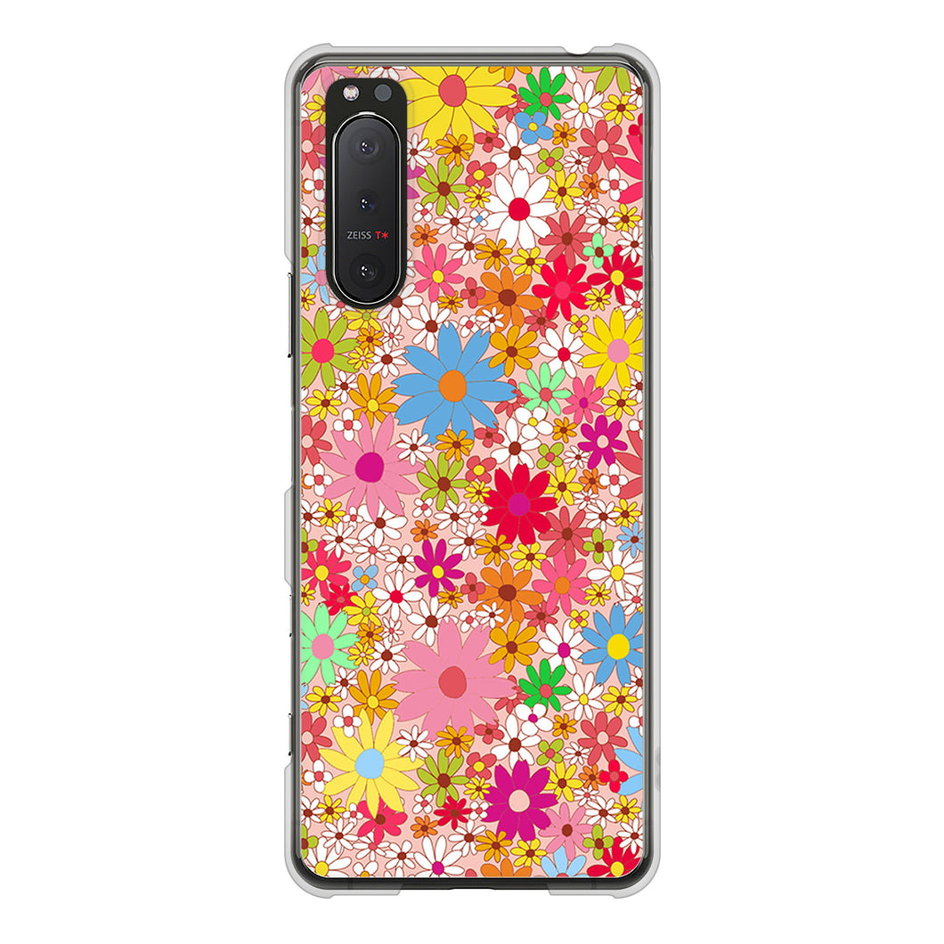 Xperia 5II SO-52A docomo 高画質仕上げ 背面印刷 ハードケース リバティプリント