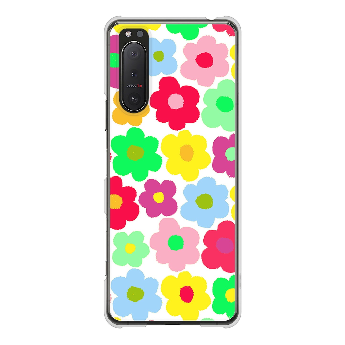 Xperia 5II SO-52A docomo 高画質仕上げ 背面印刷 ハードケース ルーズフラワー