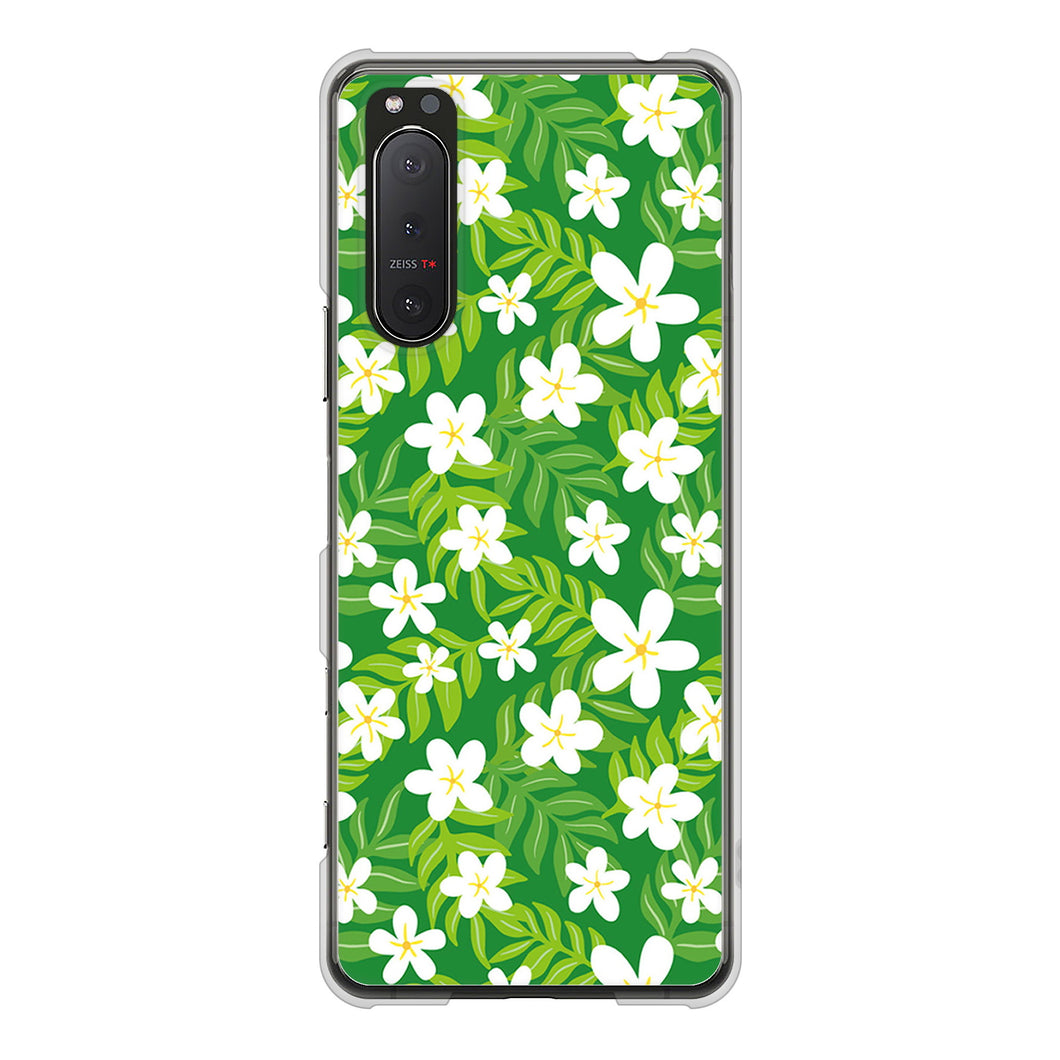 Xperia 5II SO-52A docomo 高画質仕上げ 背面印刷 ハードケース 【760 ジャスミンの花畑】