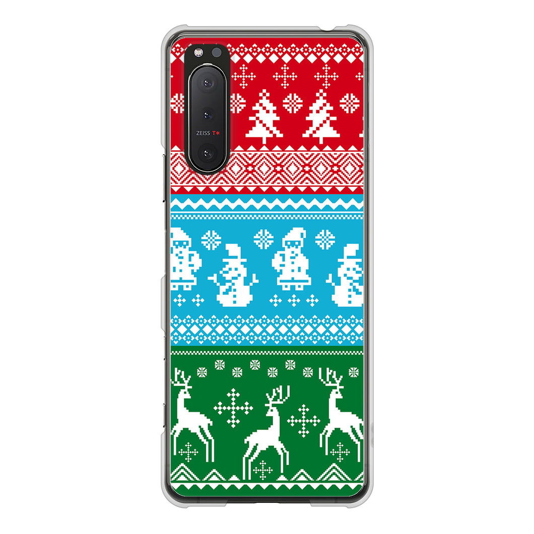 Xperia 5II SO-52A docomo 高画質仕上げ 背面印刷 ハードケース クリスマス