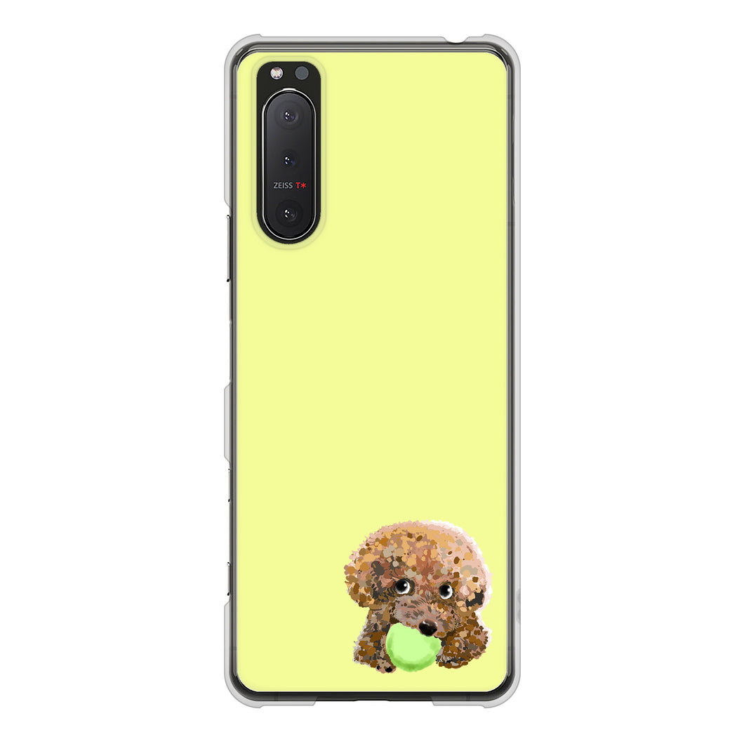 Xperia 5II SO-52A docomo 高画質仕上げ 背面印刷 ハードケース トイプードル&ボール