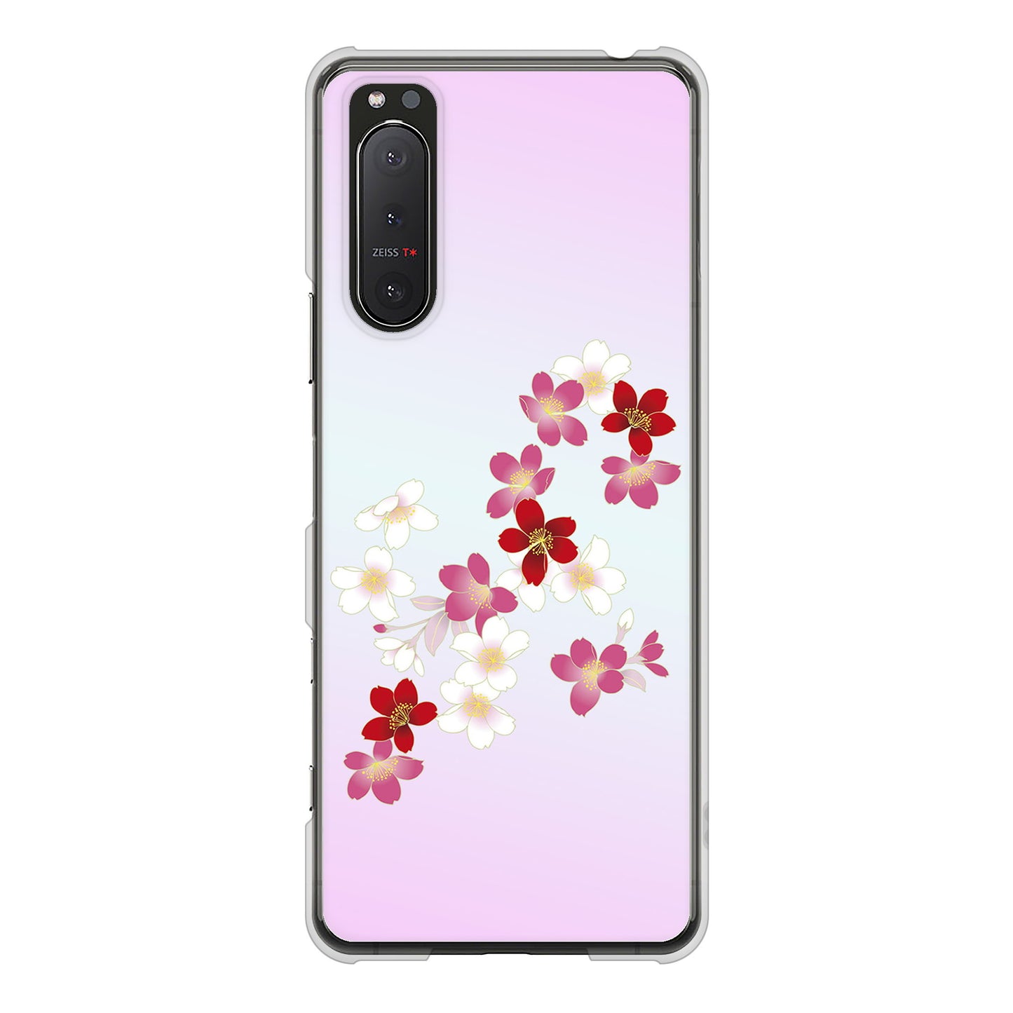 Xperia 5II SO-52A docomo 高画質仕上げ 背面印刷 ハードケース 和花柄