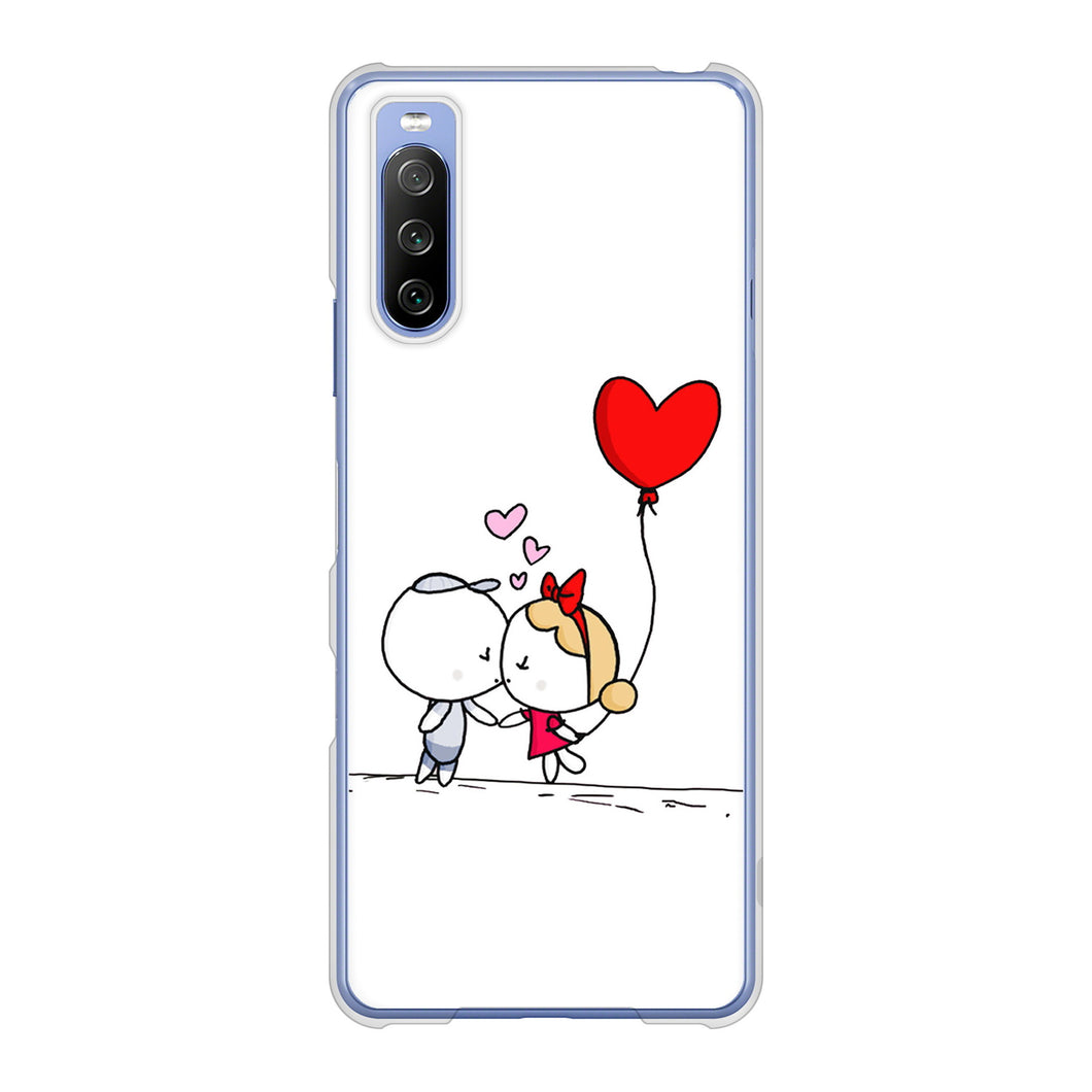 Xperia 10 III SO-52B docomo 高画質仕上げ 背面印刷 ハードケース カップル
