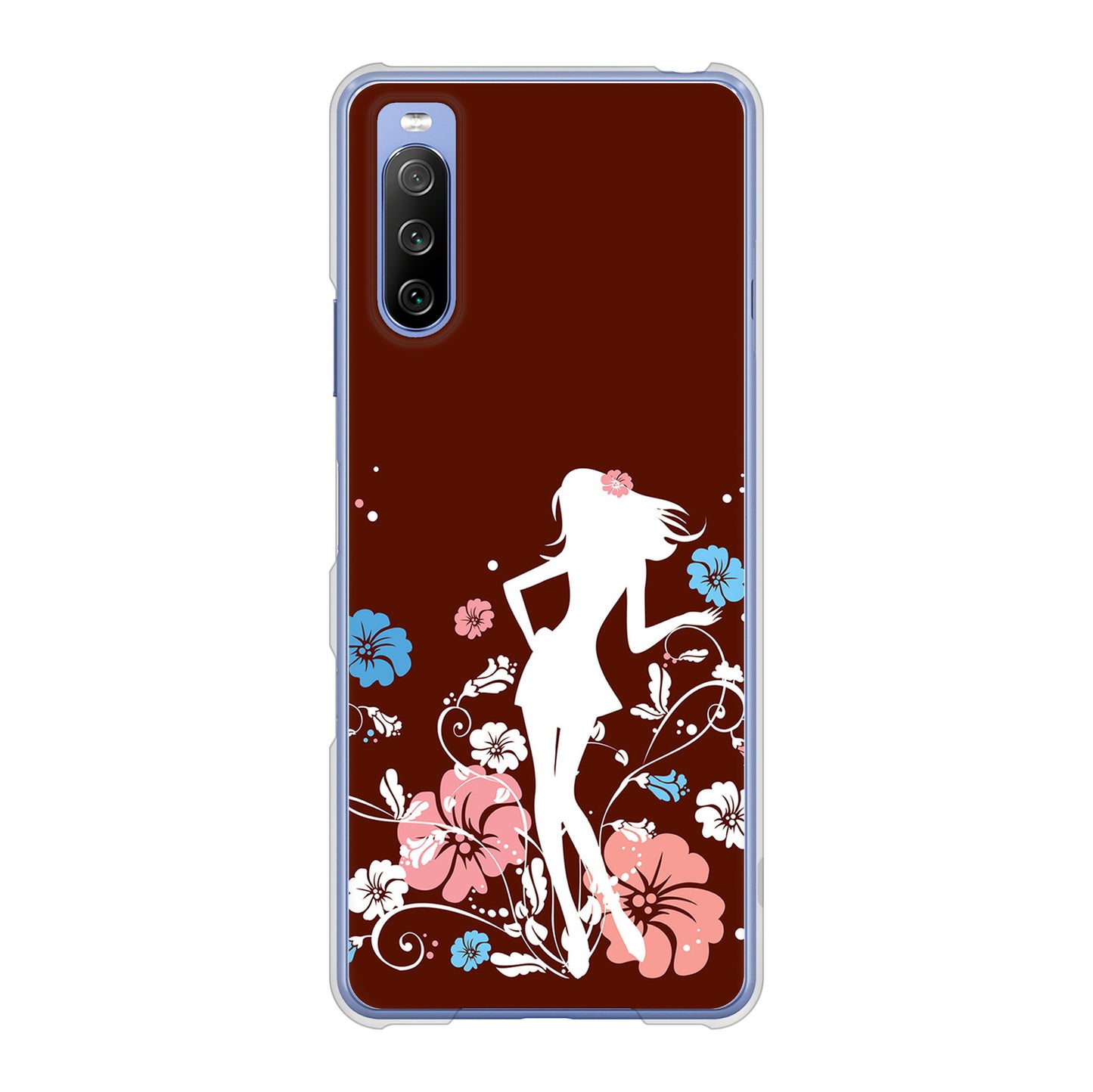 Xperia 10 III SO-52B docomo 高画質仕上げ 背面印刷 ハードケース 【110 ハイビスカスと少女】