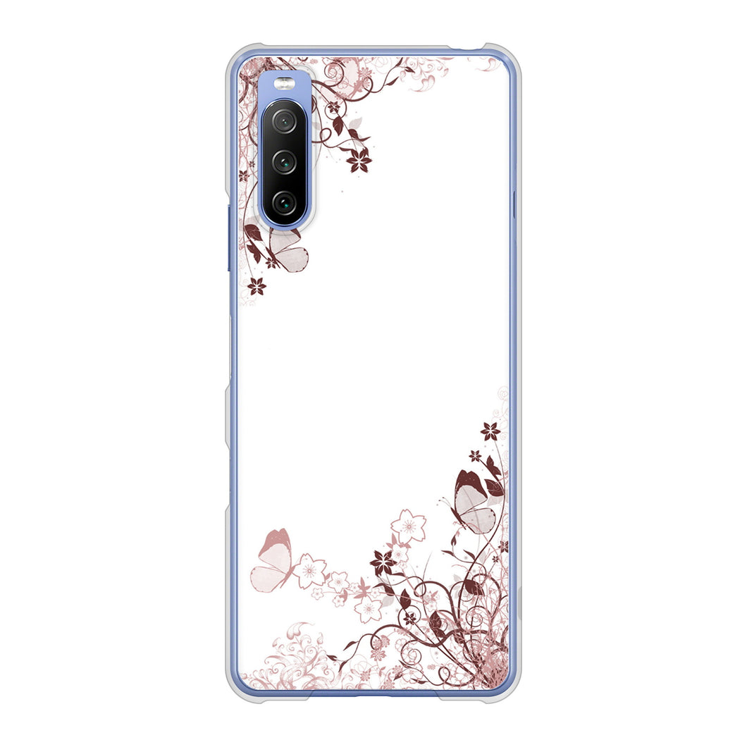 Xperia 10 III SO-52B docomo 高画質仕上げ 背面印刷 ハードケース バタフライ