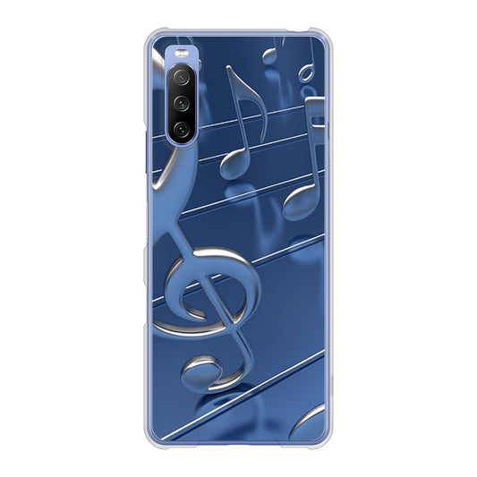 Xperia 10 III SO-52B docomo 高画質仕上げ 背面印刷 ハードケース 音符