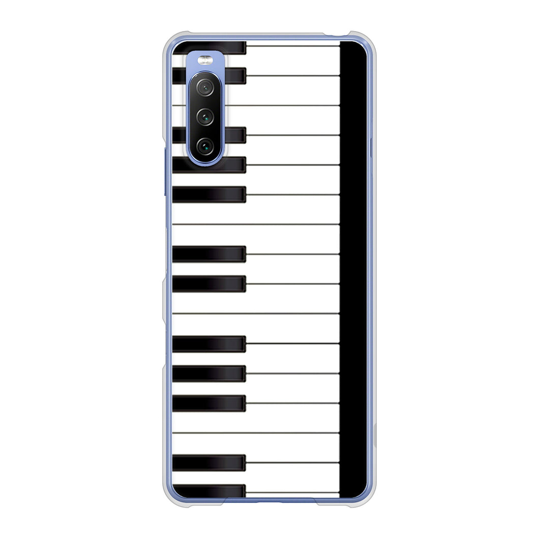 Xperia 10 III SO-52B docomo 高画質仕上げ 背面印刷 ハードケース ピアノ