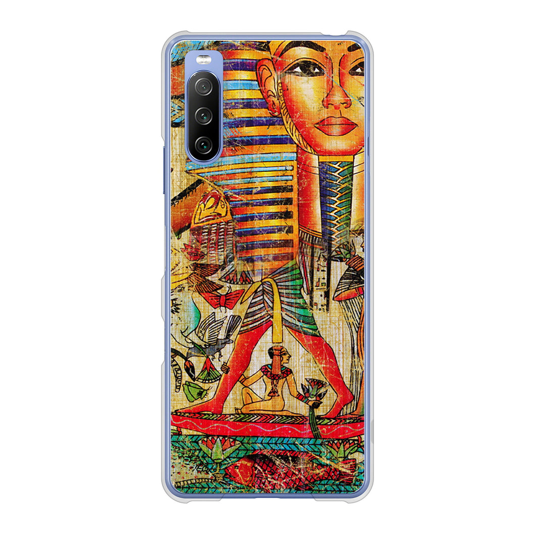 Xperia 10 III SO-52B docomo 高画質仕上げ 背面印刷 ハードケース 【329 ナイル ツタンカーメン】