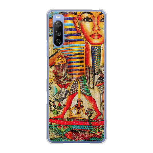 Xperia 10 III SO-52B docomo 高画質仕上げ 背面印刷 ハードケース 【329 ナイル ツタンカーメン】