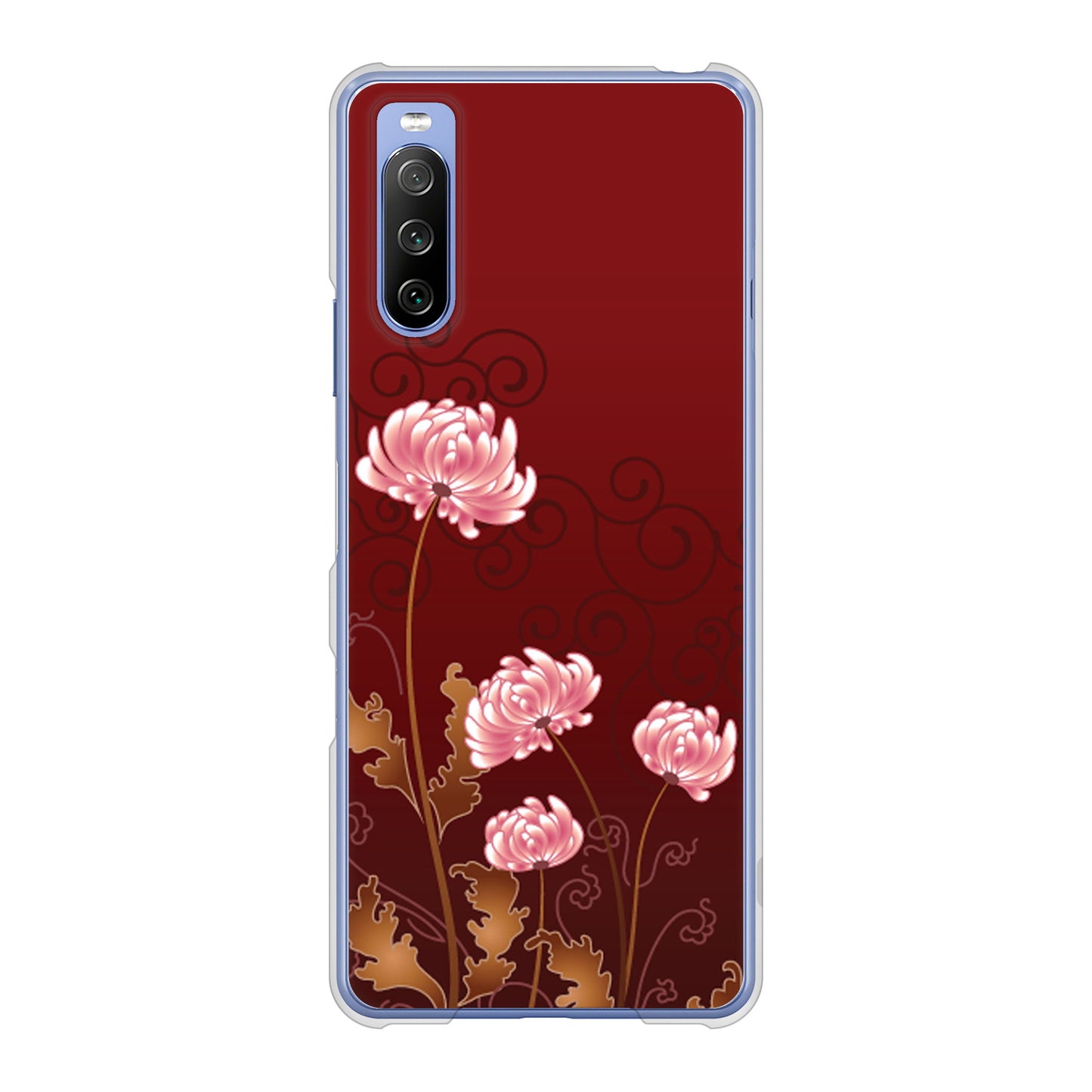 Xperia 10 III SO-52B docomo 高画質仕上げ 背面印刷 ハードケース 【375 優美な菊】