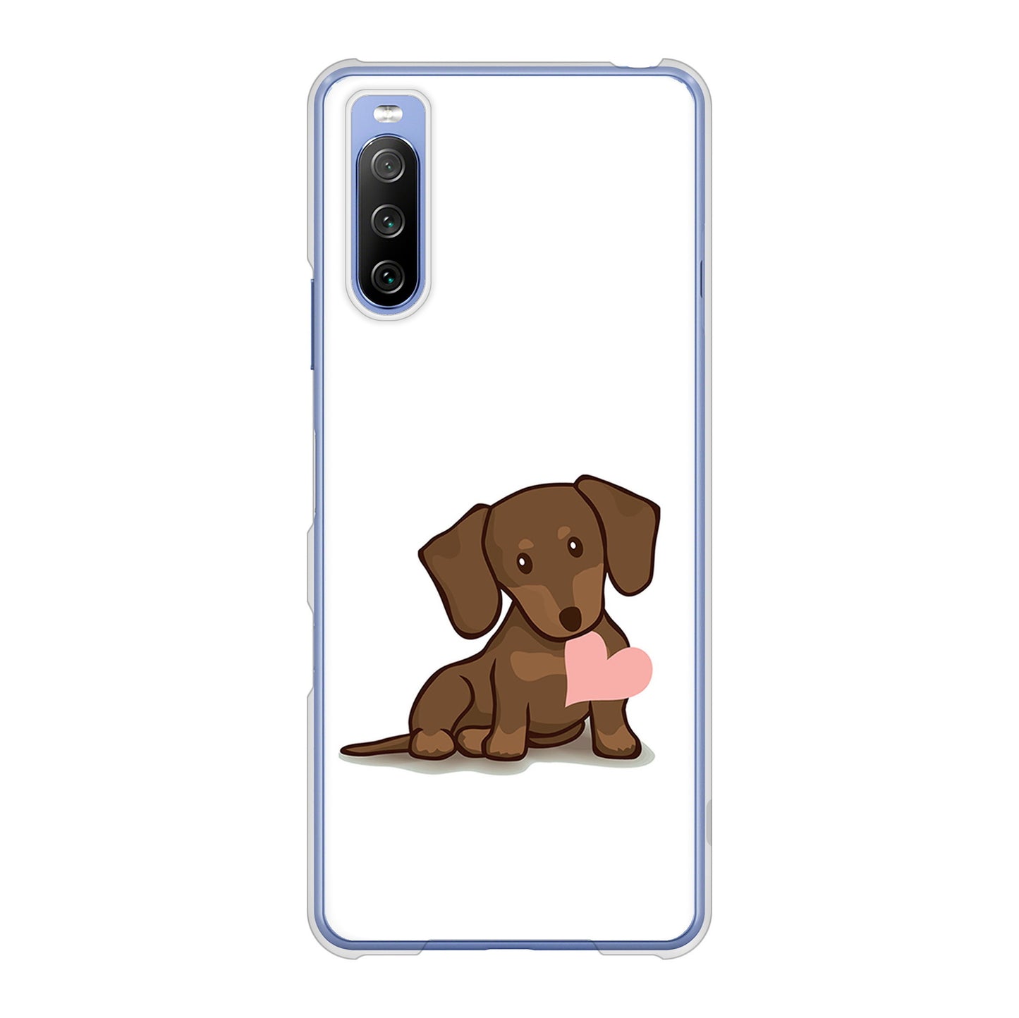 Xperia 10 III SO-52B docomo 高画質仕上げ 背面印刷 ハードケース 【394 I love ダックス】