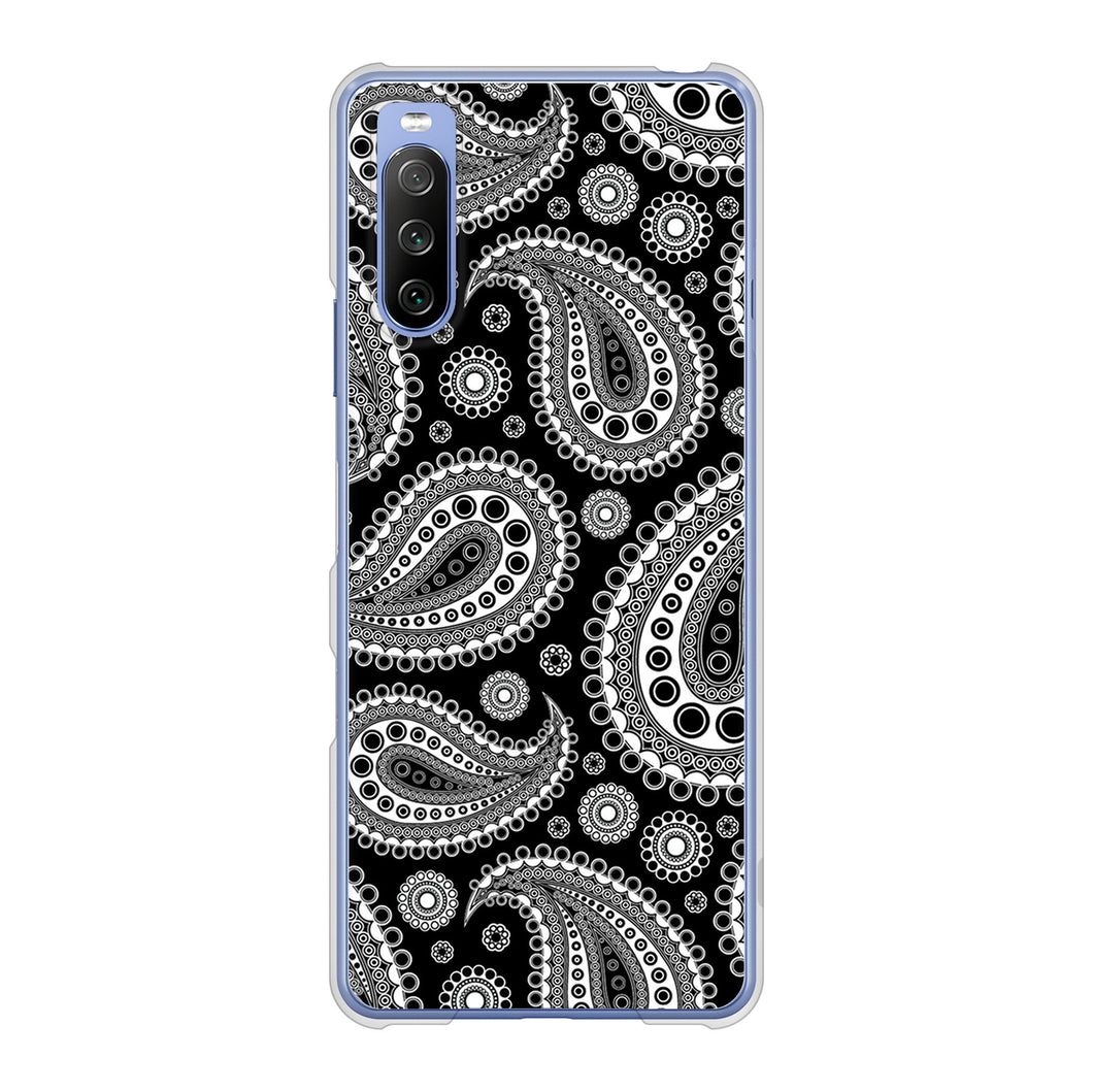 Xperia 10 III SO-52B docomo 高画質仕上げ 背面印刷 ハードケース ペイズリー