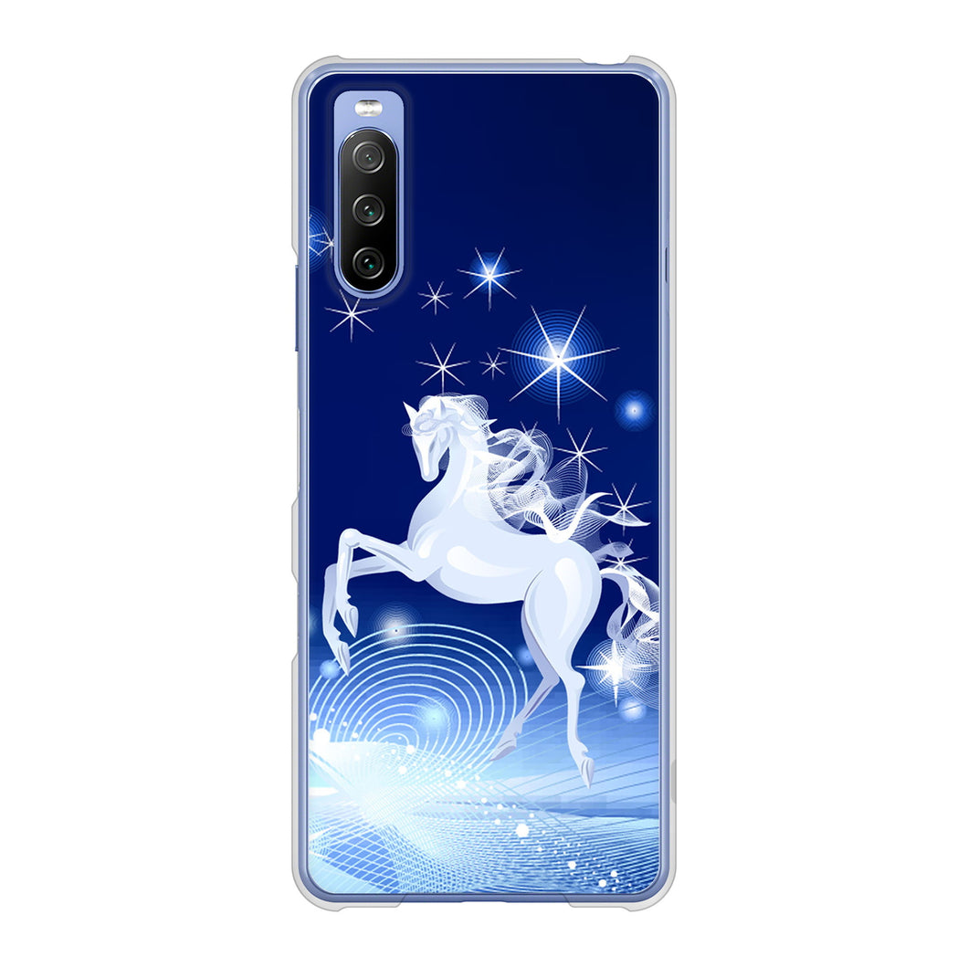 Xperia 10 III SO-52B docomo 高画質仕上げ 背面印刷 ハードケース 【436 ペガサス】