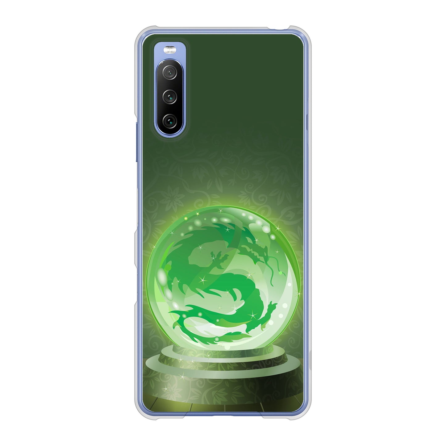 Xperia 10 III SO-52B docomo 高画質仕上げ 背面印刷 ハードケース 【439 水晶に浮かぶ龍】