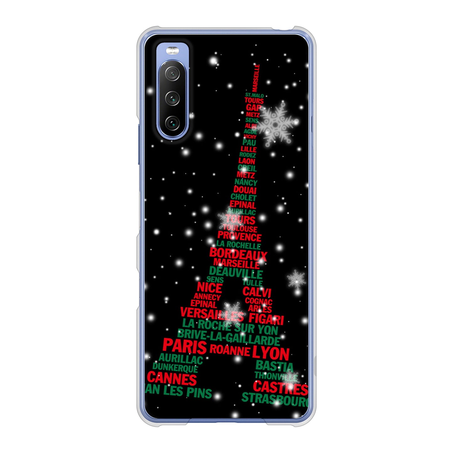 Xperia 10 III SO-52B docomo 高画質仕上げ 背面印刷 ハードケース エッフェル塔