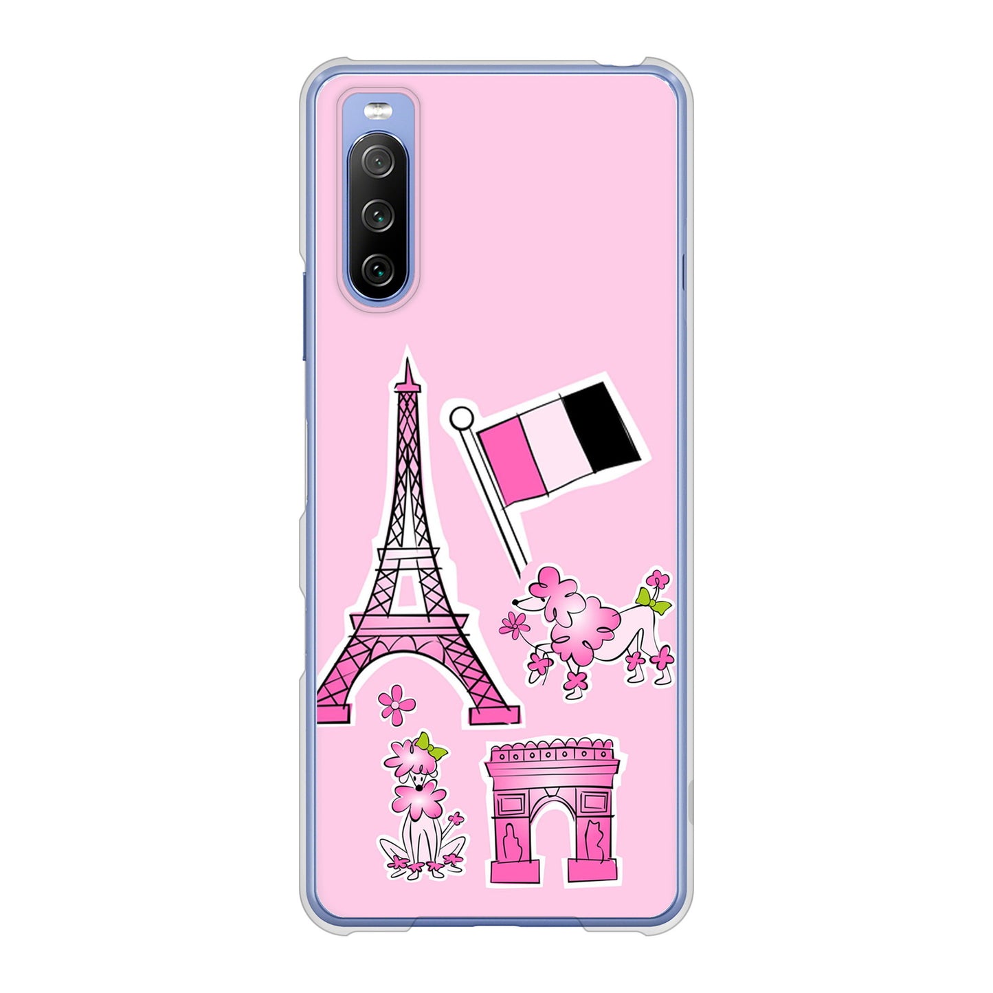 Xperia 10 III SO-52B docomo 高画質仕上げ 背面印刷 ハードケース LOVE フランス