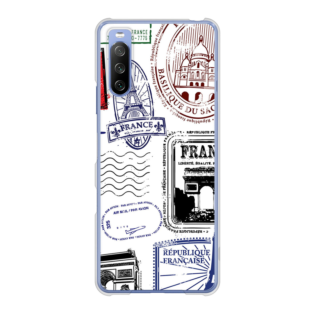 Xperia 10 III SO-52B docomo 高画質仕上げ 背面印刷 ハードケース LOVE フランス