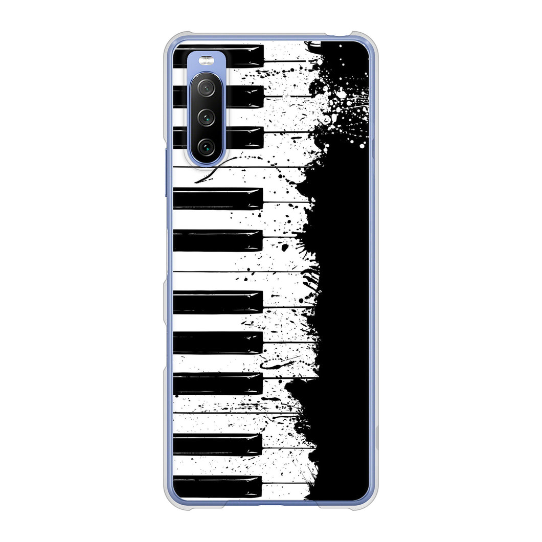 Xperia 10 III SO-52B docomo 高画質仕上げ 背面印刷 ハードケース ピアノ