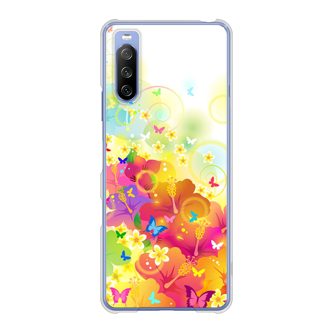 Xperia 10 III SO-52B docomo 高画質仕上げ 背面印刷 ハードケース バタフライ
