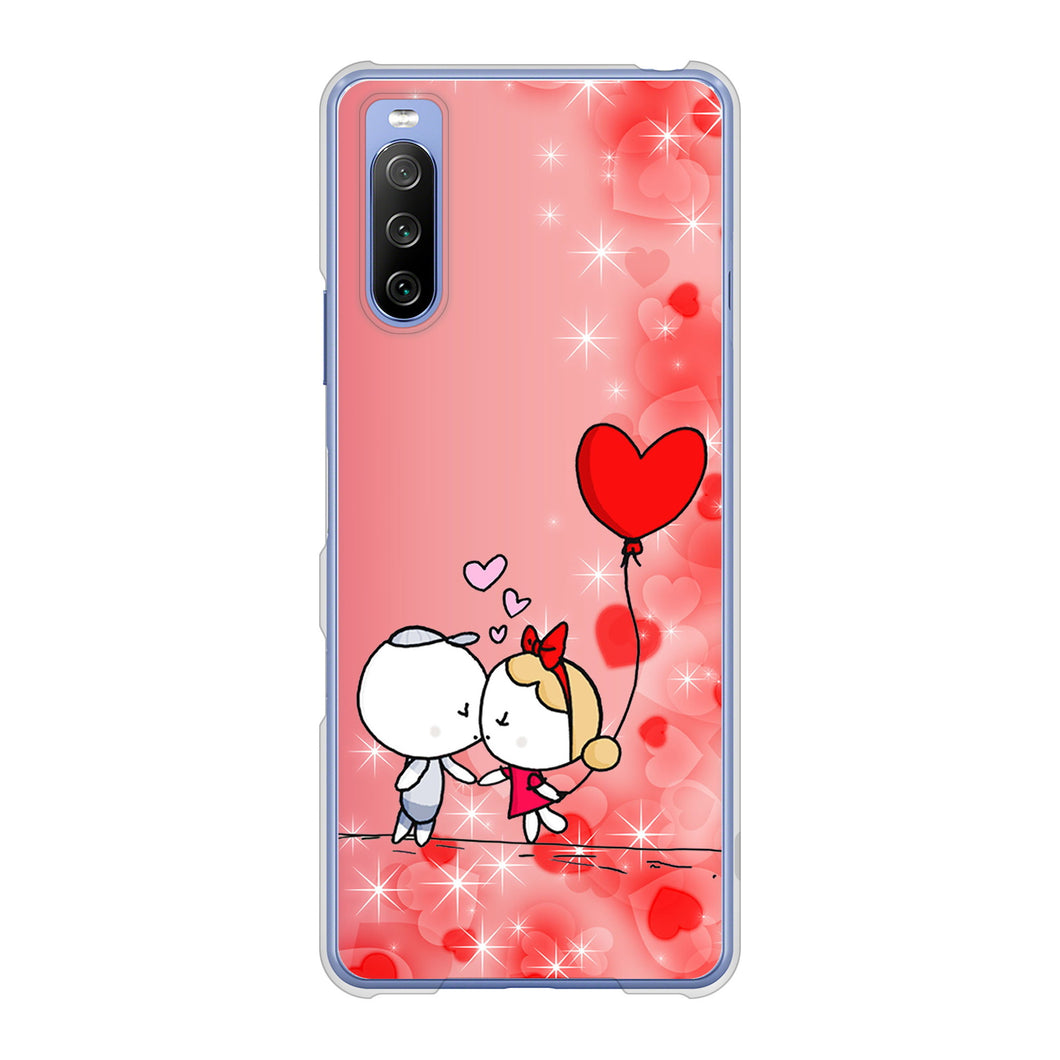 Xperia 10 III SO-52B docomo 高画質仕上げ 背面印刷 ハードケース カップル