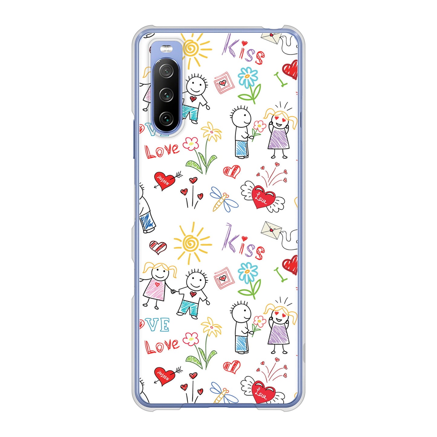 Xperia 10 III SO-52B docomo 高画質仕上げ 背面印刷 ハードケース カップル&ファミリー